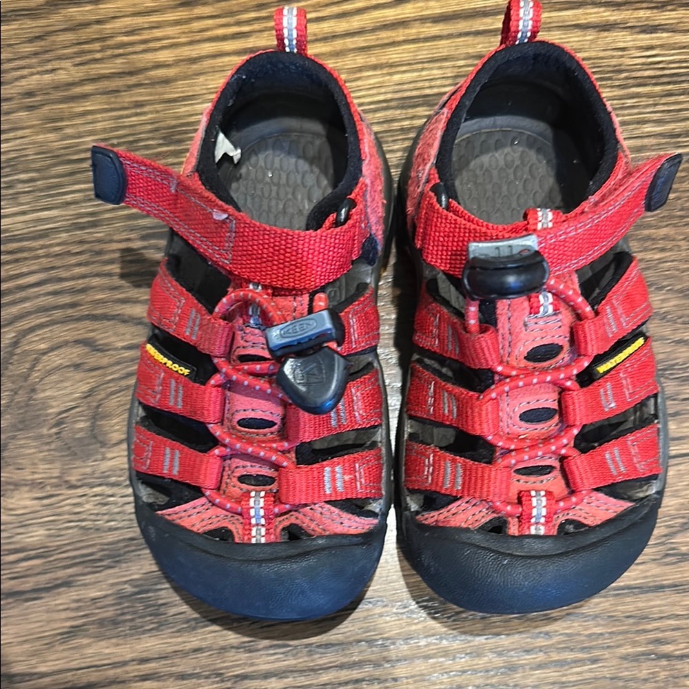 Keen Kids Red and Black Sandals